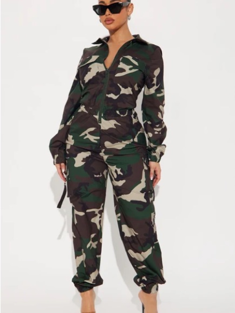 Camo Utility Jumpsuit - Green Camouflage